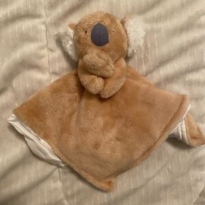 Carter's Koala Bear Brown White Plush Baby Security Blanket Lovey